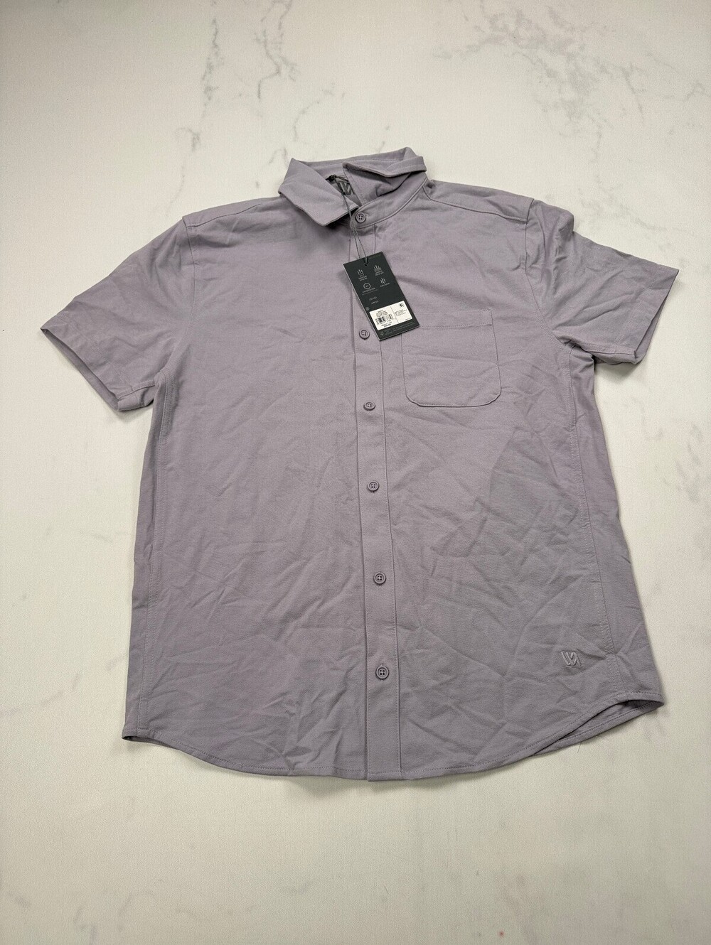 VRST Button-Up Shirt Lilac Modern Classic Minimalist - Mens S